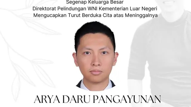 Diplomat Kemlu RI Arya Daru Pangayunan ditemukan meninggal di kamar kosnya di kawasan Gondangdia Kecil, Jakarta Pusat, Selasa (8/7). (Foto: Instagram@peduliwni)
